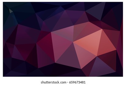 Dark Purple vector blurry triangle background design. Geometric background in Origami style with gradient. 