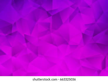 Dark Purple vector blurry triangle template. Triangular geometric sample with gradient.  A completely new template for your business design.