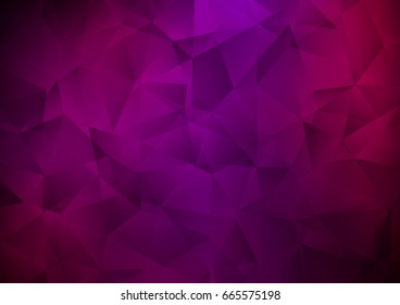 Dark Purple vector blurry triangle pattern. Brand-new colored illustration in blurry style with gradient. The completely new template can be used for your brand book.