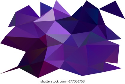 Dark Purple vector blurry triangle background. Creative geometric illustration in Origami style with gradient. A new texture for your design.