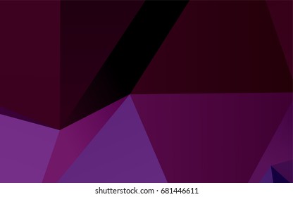 Dark Purple vector blurry triangle template. Modern geometrical abstract illustration with gradient. Brand-new design for your business.