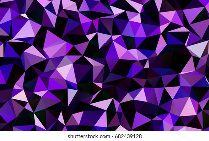 Dark Purple vector blurry triangle background. Geometric illustration in Origami style with gradient.  The template can be used as a background for cell phones.