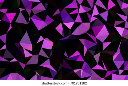Dark Purple vector blurry triangle pattern. Glitter abstract illustration with an elegant design. The template can be used as a background for cell phones.