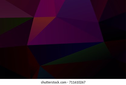 Dark Purple vector blurry triangle background. Shining colored illustration in a brand-new style. Triangular pattern for your business design.