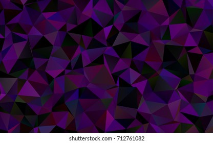 Dark Purple vector blurry triangle pattern. Shining illustration, which consist of triangles. The polygonal design can be used for your web site.