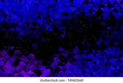 Dark Purple vector blurry triangle pattern. Colorful illustration in abstract style with gradient. The textured pattern can be used for background.