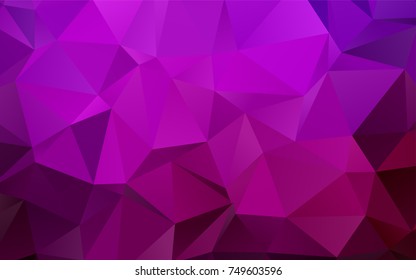 Dark Purple vector blurry triangle background. Shining colored illustration in a brand-new style. Brand-new design for your business.