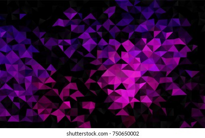 Dark Purple vector blurry triangle template. Shining colored illustration in a brand-new style. The best triangular design for your business.