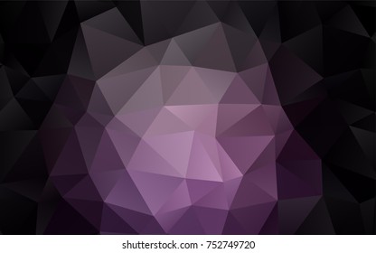 Dark Purple vector blurry triangle pattern. Colorful abstract illustration with gradient. A new texture for your design.