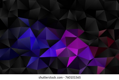 Dark Purple vector blurry triangle template. Shining illustration, which consist of triangles. The elegant pattern can be used as part of a brand book.