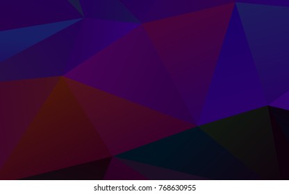 Dark Purple vector blurry triangle template. A sample with polygonal shapes. The elegant pattern can be used as part of a brand book.