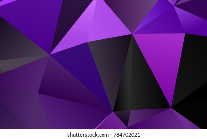 Dark Purple vector blurry triangle background. A completely new color illustration in a vague style. The textured pattern can be used for background.