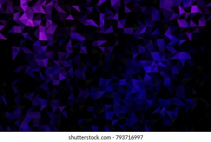 Dark Purple vector blurry triangle background. Creative illustration in halftone style with gradient. A new texture for your design.