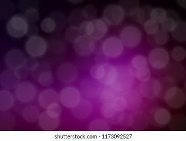 Dark Purple vector bokeh pattern. Modern geometrical abstract illustration with gradient. The template can be used for your brand book.