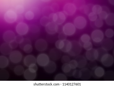 Dark Purple vector bokeh template. Colorful illustration in abstract style with gradient. The background for your creative designs.