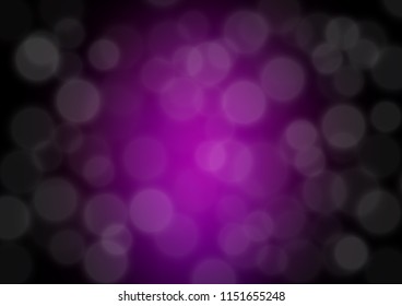 Dark Purple vector bokeh template. Colorful illustration in abstract style with gradient. The blurred design can be used for your web site.