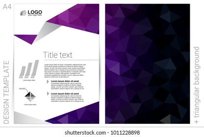 Dark Purple vector  brochure for ui, ux design.
