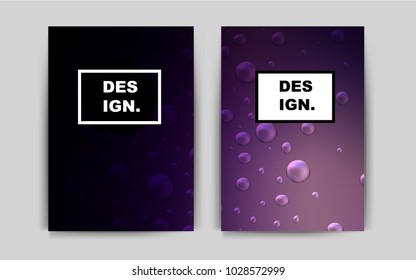 Dark Purple vector brochure for ui, ux design. Booklet with textbox on colorful abstract background. Pattern can be used as a template for calendars.