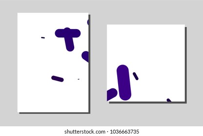 Dark Purple vector brochure for ui, ux design. Beautiful colored sample in A4 size. The pattern can be used for any ad, booklets.