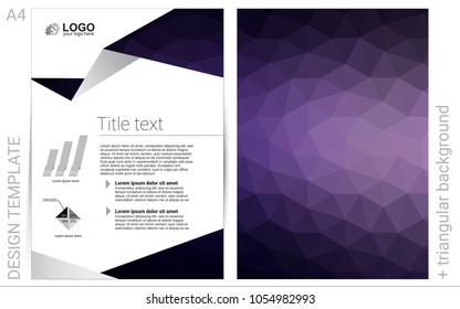 Dark Purple vector  brochure for ui, ux design. Blurred decorative design in abstract style with textbox. Beautiful design for cover of notepads.