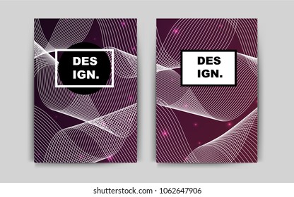 Dark Purple vector brochure for ui, ux design. Web interface on abstract background with colorful gradient. New design for a poster, banner of your website.