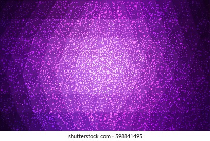 Dark Purple vector christmas polygon background. Low poly Illustration consisting of triangles with snowflakes. Texture background of New Year celebration.