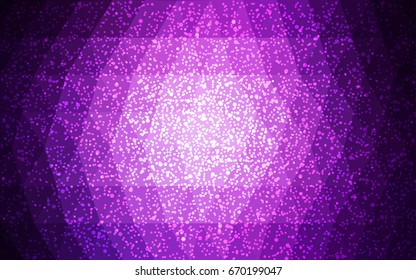 Dark Purple vector christmas polygon background. Low poly Illustration consisting of triangles with snowflakes. Texture background of New Year celebration.