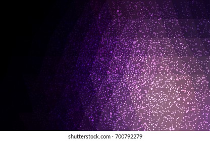 Dark Purple vector christmas polygon background. Low poly Illustration consisting of triangles with snowflakes. Texture background of New Year celebration.
