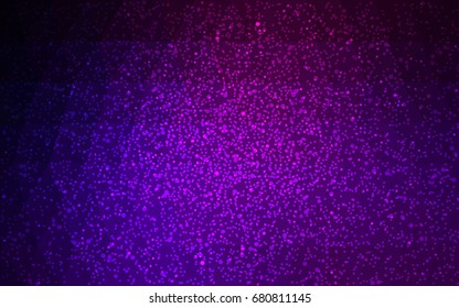 Dark Purple vector christmas postcard low polygon background. Illustration consisting of triangles. Abstract triangular polygonal origami or crystal design of New Year celebration.