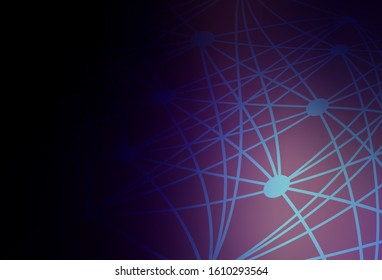 Dark Purple vector colorful blur backdrop. Abstract colorful illustration with gradient. Smart design for your work.