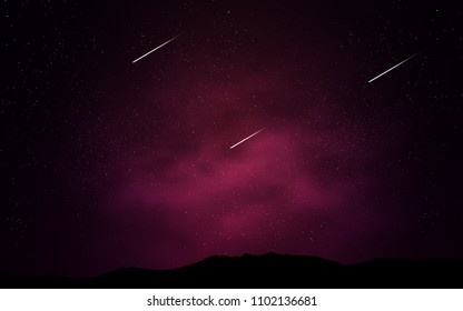 Dark Purple vector cover with astronomical stars. Space stars on blurred abstract background with gradient. Pattern for astrology websites.