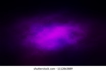 Dark Purple vector cover with astronomical stars. Modern abstract illustration with Big Dipper stars. Smart design for your business advert.