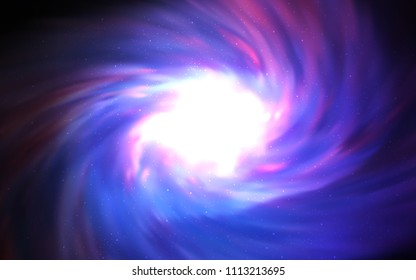 Dark Purple vector cover with astronomical stars. Shining colored illustration with bright astronomical stars. Template for cosmic backgrounds.