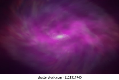 Dark Purple vector cover with astronomical stars. Shining illustration with sky stars on abstract template. Pattern for astronomy websites.