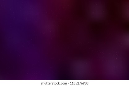 Dark Purple vector cover with astronomical stars. Blurred decorative design in simple style with galaxy stars. Template for cosmic backgrounds.
