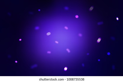 Dark Purple vector cover with beautiful snowflakes. Glitter abstract illustration with crystals of ice. The pattern can be used for new year leaflets.