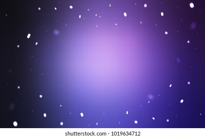 Dark Purple vector cover with beautiful snowflakes. Decorative shining illustration with snow on abstract template. The pattern can be used for new year ad, booklets.