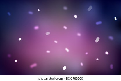 Dark Purple vector cover with beautiful snowflakes. Modern geometrical abstract illustration with crystals of ice. The template can be used as a new year background.