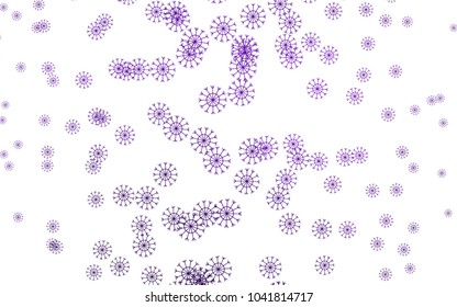Dark Purple vector cover with beautiful snowflakes. Shining colored illustration with snow in christmas style. New year design for your business advert.