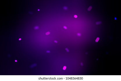 Dark Purple vector cover with beautiful snowflakes. Glitter abstract illustration with crystals of ice. New year design for your business advert.