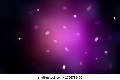 Dark Purple vector cover with beautiful snowflakes. Glitter abstract illustration with crystals of ice. The pattern can be used for new year leaflets.