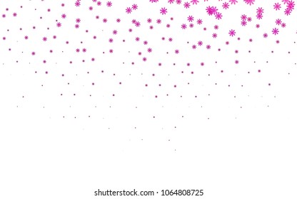 Dark Purple vector cover with beautiful snowflakes. Modern geometrical abstract illustration with crystals of ice. The pattern can be used for new year ad, booklets.