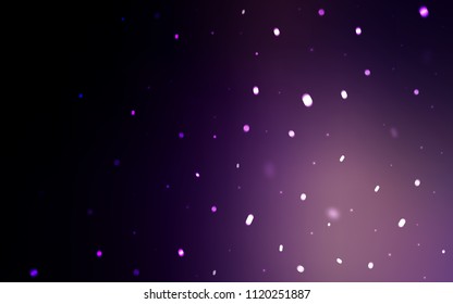 Dark Purple vector cover with beautiful snowflakes. Glitter abstract illustration with crystals of ice. The pattern can be used for new year ad, booklets.