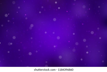 Dark Purple vector cover with beautiful snowflakes. Modern geometrical abstract illustration with crystals of ice. New year design for your business advert.