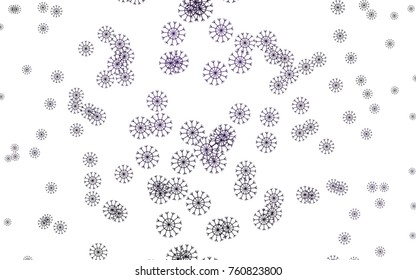 Dark Purple vector cover with beautiful snowflakes. Shining colored illustration with snow in christmas style. The pattern can be used for new year ad, booklets.