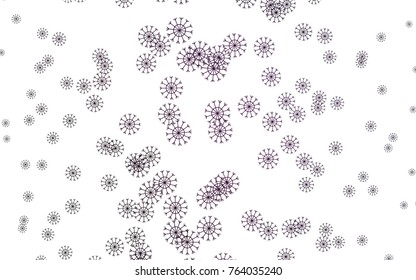 Dark Purple vector cover with beautiful snowflakes. Decorative shining illustration with snow on abstract template. The pattern can be used for new year ad, booklets.