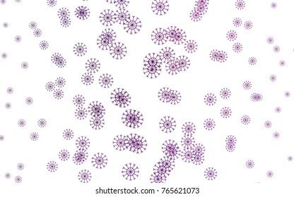 Dark Purple vector cover with beautiful snowflakes. Shining colored illustration with snow in christmas style. New year design for your business advert.