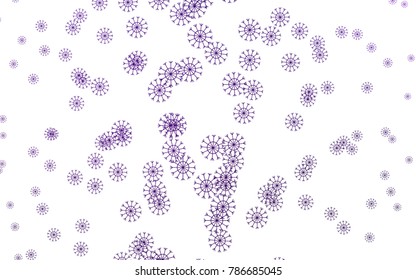 Dark Purple vector cover with beautiful snowflakes. Glitter abstract illustration with crystals of ice. The pattern can be used for new year ad, booklets.