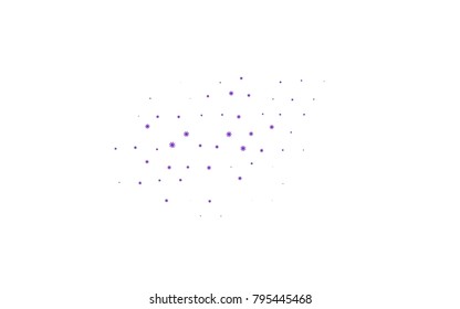 Dark Purple vector cover with beautiful snowflakes. Shining colored illustration with snow in christmas style. The pattern can be used for year new  websites.