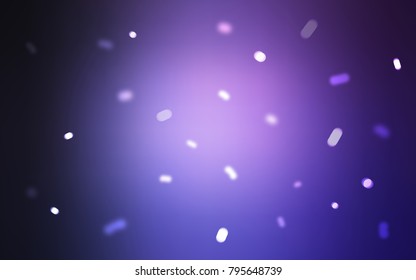 Dark Purple vector cover with beautiful snowflakes. Modern geometrical abstract illustration with crystals of ice. The pattern can be used for new year leaflets.